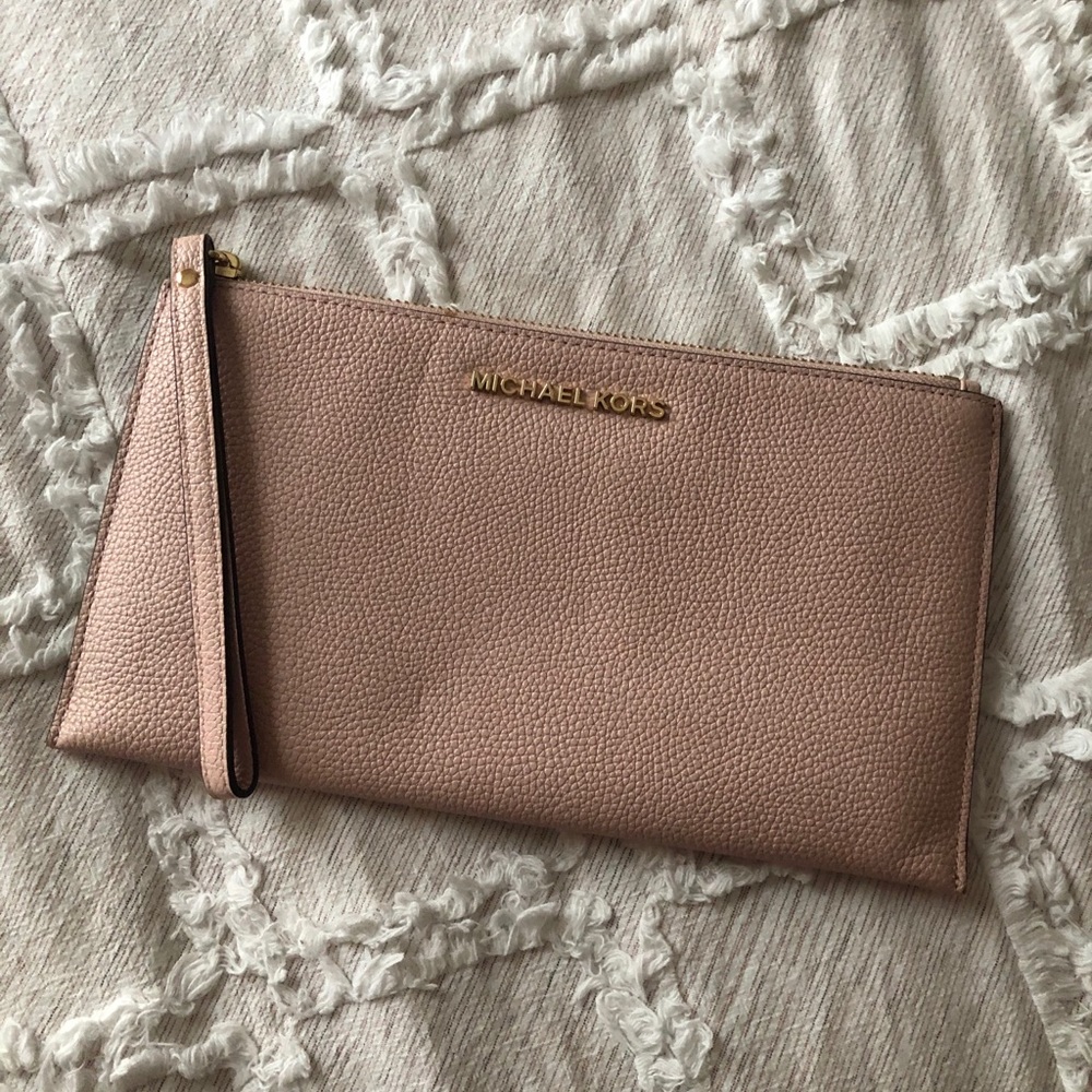 Michael Kors Pink Medium Leather Pouch